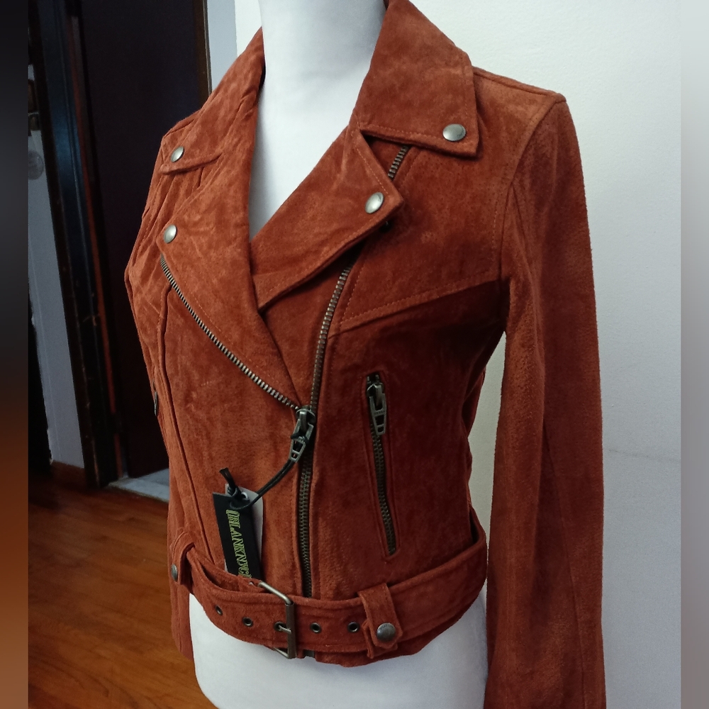NWT Leather Suede Moto Jacket BLANKNYC XS - Picture 8 of 16